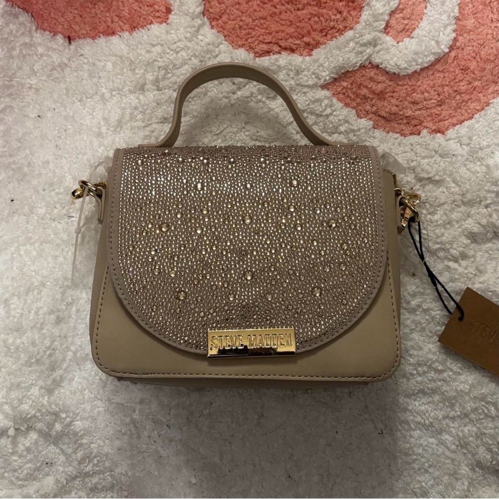 Steve Madden Beige and Gold Mini Bag
